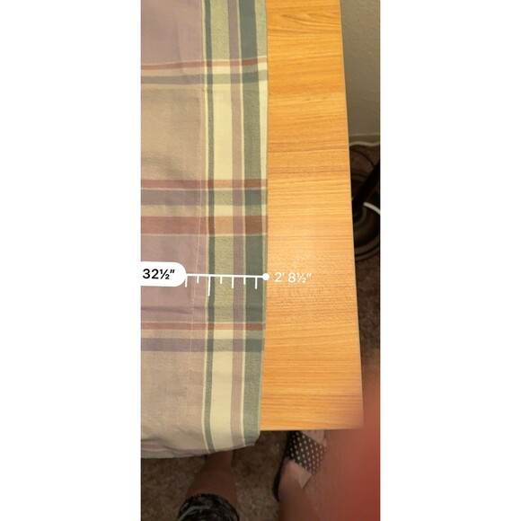 One Pillow Sham Westpoint Stevens MAINSTAYS Purple Grey Navy Plaid 32x26 - Picture 4 of 5